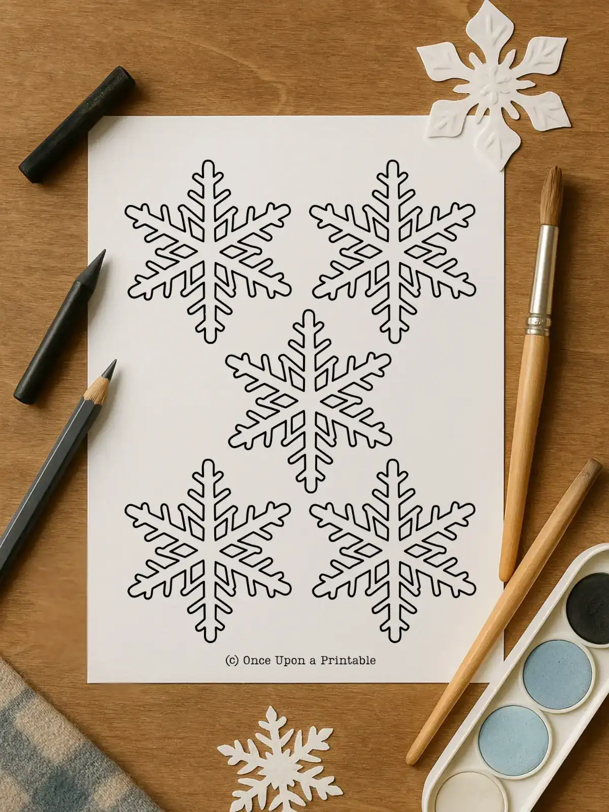 snowflake templates (free printables) - once upon a printable